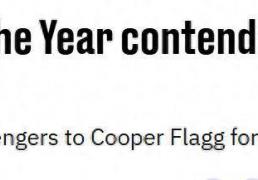 楊(yáng)瀚森(sēn)凭实力跻身最(zuì)佳新秀竞争榜(bǎng)