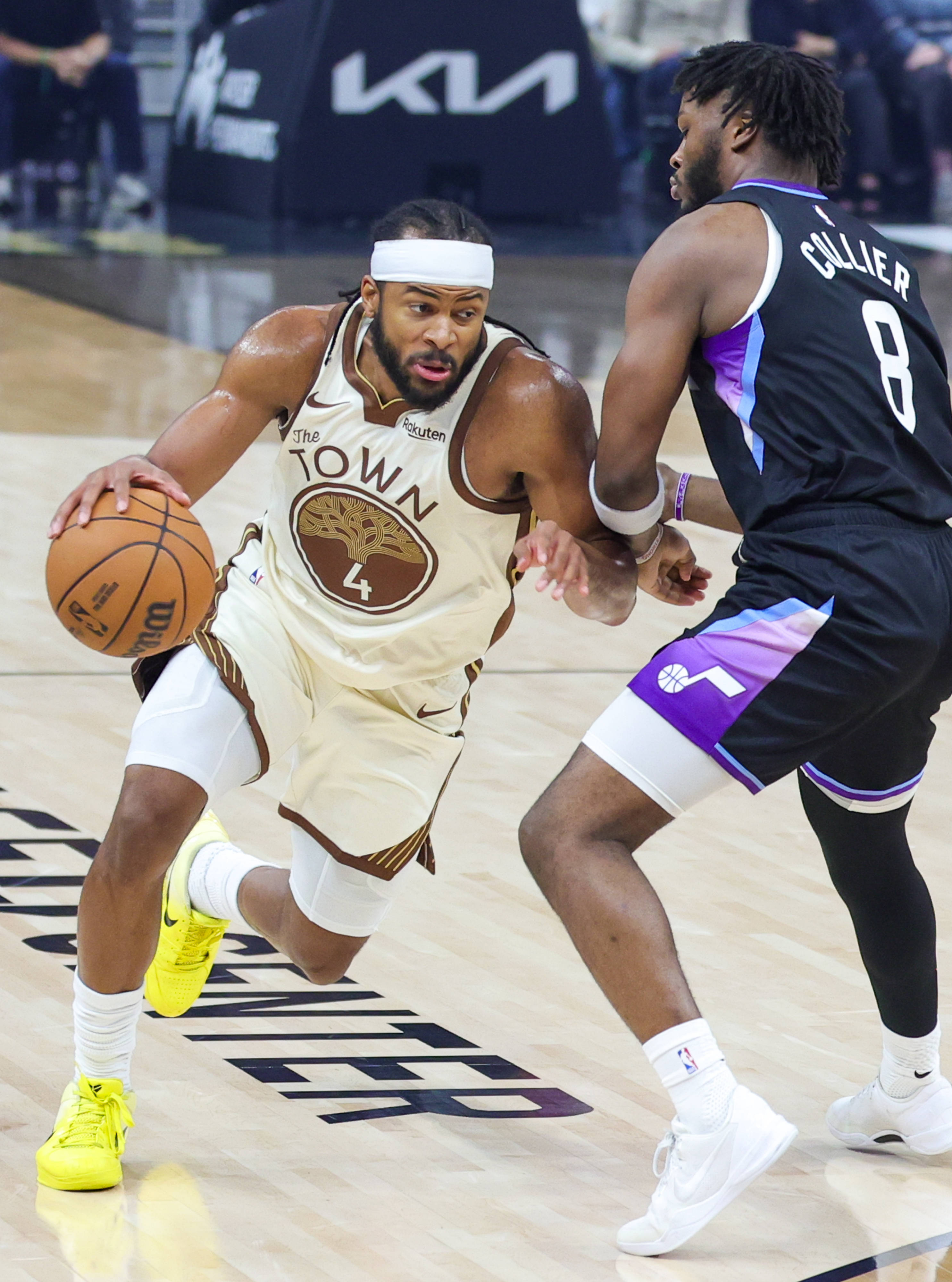 (体育)篮球——NBA常规赛:勇士勝(shèng)爵士